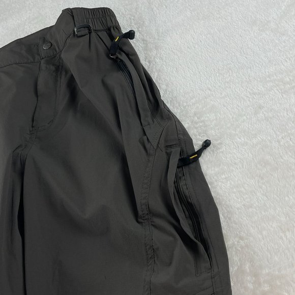 Sport Outdoor Ripstop Trek Hiking Pants Mens Size M Brown Zip Pockets Stretch - Picture 11 of 15